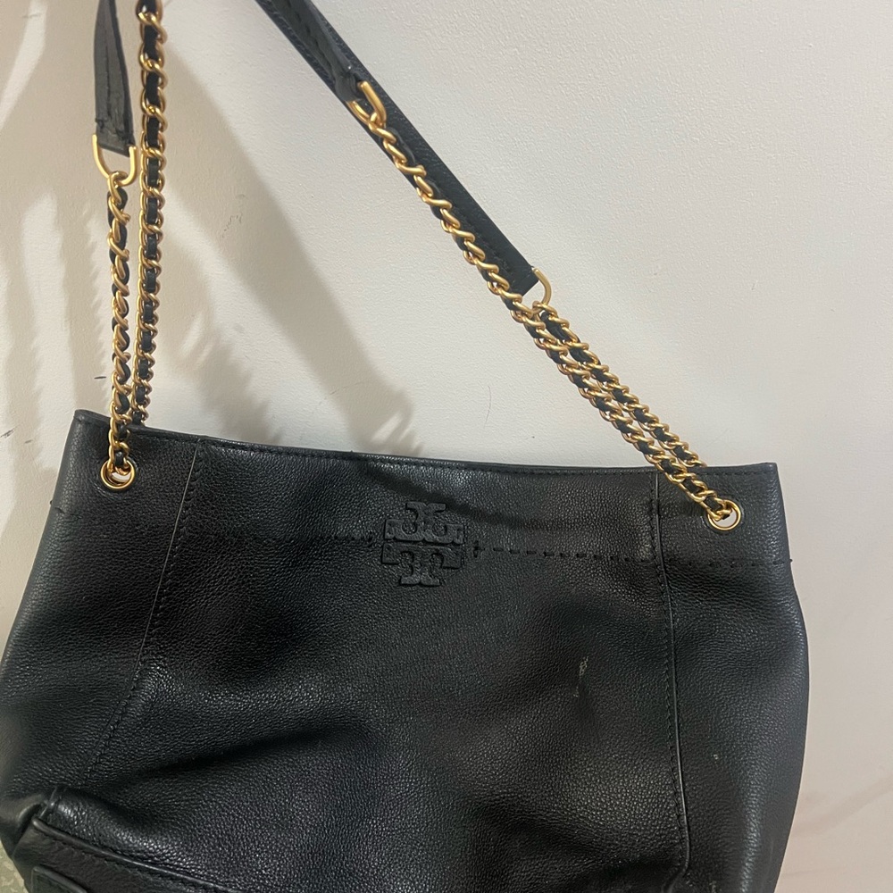 Tory Burch Black Leather Shoulder Bag